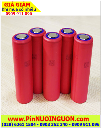 Sanyo NCR18650GA; Pin sạc 3.7v 18650 Sanyo NCR18650GA 3350mAh (dòng xả 10A) chính hãng